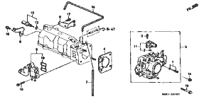 E-1-1 throttle body (2.3L)