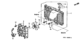B-5-1 radiator (2.0L) (DENSO)