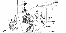 E-1-1 throttle body (2.0L) (I-VTEC)