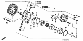 E-19-1 power steering pump (2.0L) (I-VTEC)
