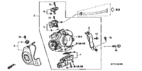 E-1 throttle body (horizontal ranging)
