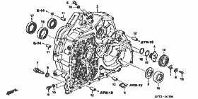 ATM11-1 torque converter case (4WD) (5AT)