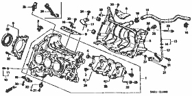 E-14 cylinder block / oil pan  (horizontal ranging)