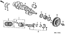 E-16-1 piston / crankshaft (vertical ranging)