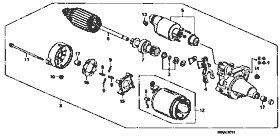 E-7-11 starter motor (DENSO)(AT)