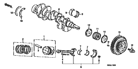 E-16-1 piston / crankshaft (vertical ranging)