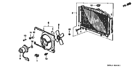 B-5-1 radiator / radiator fan (DENSO)