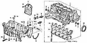 E-14-1 cylinder block / oil pan (VTEC)