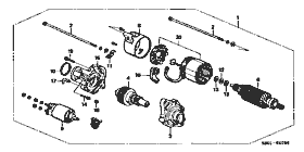 E-7-2 starter motor (trifoliate) (1.0KW)