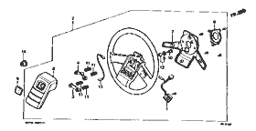 B-31 steering wheel (carburetor)  (NIPPON PURASUTO)