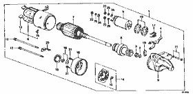 E-7-1 starter motor 構成部品 ( 日立 )