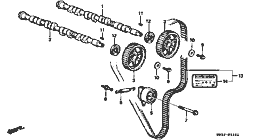E-11-1 camshaft / timing belt (1600)
