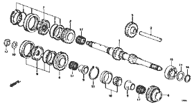 M-14 main shaft / gear (1600)
