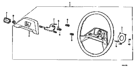 B-31-1 steering wheel  (1300,2 本 ｽﾎﾟｰｸ)