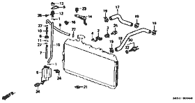 B-5 radiator  (hose /ﾘｻﾞｰﾌﾞﾀﾝｸ/ﾏｳﾝﾄ 類)