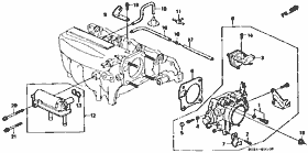 E-1-2 throttle body (PGM-FI) (5600001-)