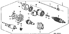 E-7-1 starter motor (trifoliate)