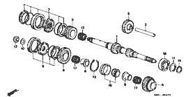 M-4-1 main shaft / gear (PGM-FI)