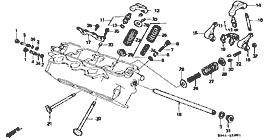 E-12-1 valve / rocker arm (rear)