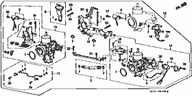 E-1 carburetor assembly