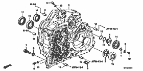 ATM11-1 torque converter case (4WD)(5AT)
