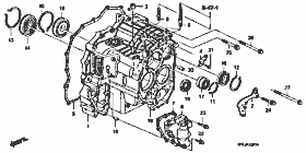 ATM12-1 Transmission case (4WD) (5AT)