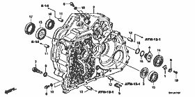 ATM11-1 torque converter case (4WD)(5AT)