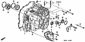 ATM12-1 Transmission case (4WD) (5AT)