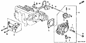 E-1-3 throttle body (PGM-FI) (GF23A,GF21A)