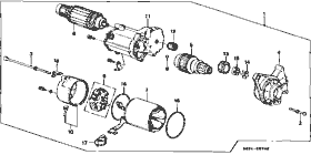 E-7-2 starter motor (DENSO) (for cold area)