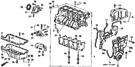 E-14 cylinder block / oil pan (DOHC)