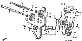 E-11-1 camshaft / timing belt (DOHC)