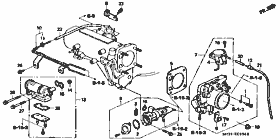 E-1-4 throttle body (PGM-FI) (DOHC VTEC)