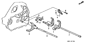 M-17 shift fork /ﾌｫｰｸｼｬﾌﾄ (DOHC VTEC)