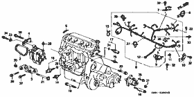 E-6 engine wire harness / A.C.G.ﾌﾞﾗｹｯﾄ(carburetor)