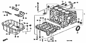 E-14-2 cylinder block / oil pan (2.4L)