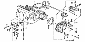 E-1-2 throttle body (SOHC) (DA7:100,110,120,130-MT)