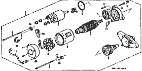 E-7 starter motor (trifoliate)(SM:402)