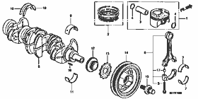 E-16 crankshaft / piston