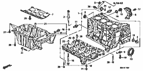 E-14-2 cylinder block / oil pan  (TYPE R)