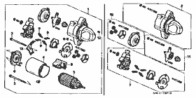 E-7-10 starter motor (trifoliate)