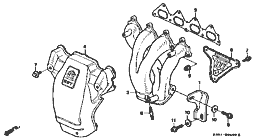 E-4 exhaust manifold (DOHC)