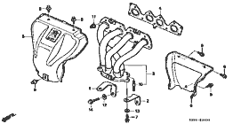 E-4-1 exhaust manifold  (DOHC VTEC)