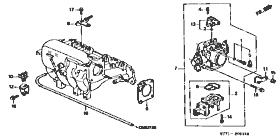 E-1-12 throttle body (SOHC)(110-)