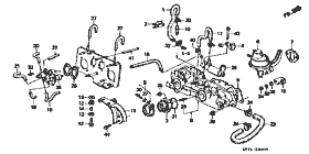E-3 Intake manifold (SOHC) (carburetor)