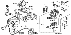 E-1-10 throttle body (SOHC)(100)