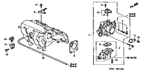 E-1-13 throttle body (SOHC)(110-)