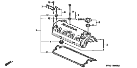 E-9-2 cylinder head cap (SOHC) (110-)