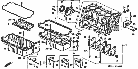 E-14-3 cylinder block / oil pan (SOHC) (110-)